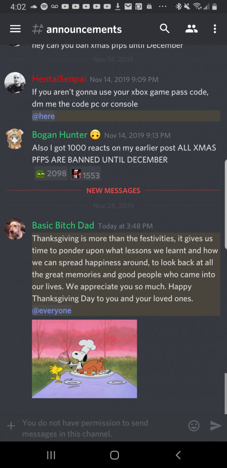 A Happy Turkey Day From The Hentaihaven Discord Server R Subredditwithnorules