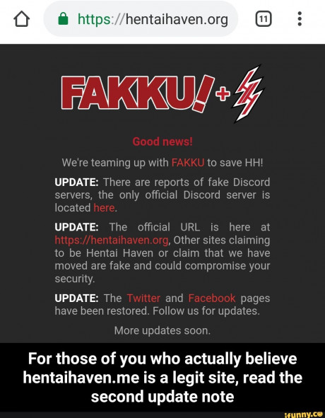 For Those Of You Who Actually Believe Hentaihaven Me Is A Legit Site Read The Second Update Note